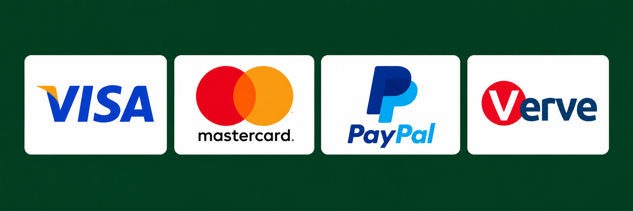Visa, Mastercard, PayPal and Verve payment methods